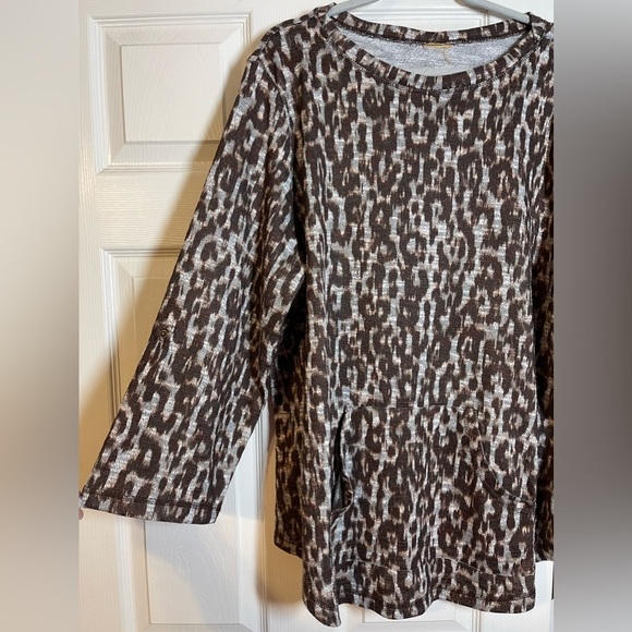 Ruby Rd Women’s Plus Size Leopard Pullover Top Size 3X - Picture 2 of 6